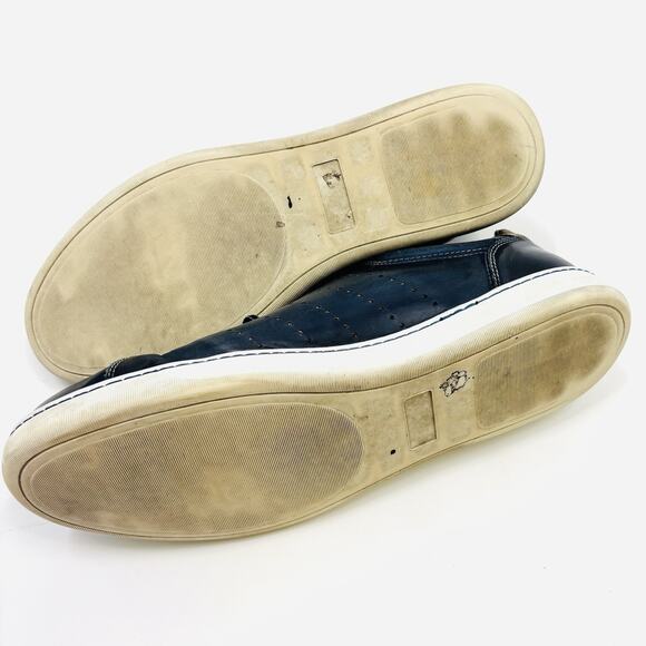 Zelli Russo Calfskin & Crocodile Sneakers Navy (65-201-NVY) Sz 12 Mens main image 6